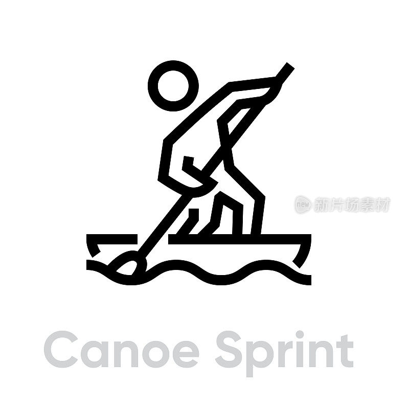 Canoe Sprint sport icons